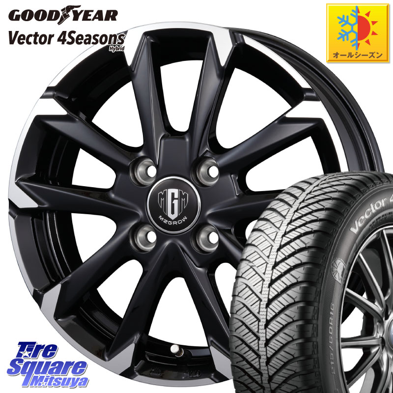 グッドイヤー ベクター Vector 4Seasons Hybrid オールシーズンタイヤ 165/65R15 KOSEI MZ-GROW C52S ホイール 15インチ 15 X 5.5J +42 4穴 100 Mx27/37/47Sソリオ・デリカD2 MAD7Sソリオ・MBD7SデリカD2
