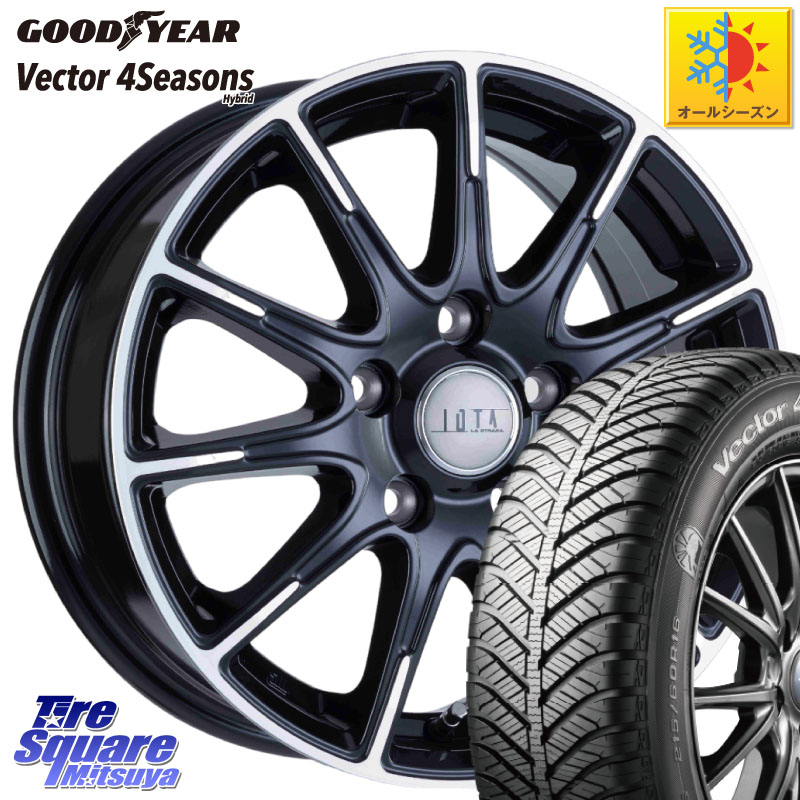 グッドイヤー ベクター Vector 4Seasons Hybrid オールシーズンタイヤ 215/55R17 阿部商会 IOTA 平座仕様(レクサス・トヨタ専用) TIRADO イオタ ホイール 17インチ 17 X 6.5J +40 5穴 114.3