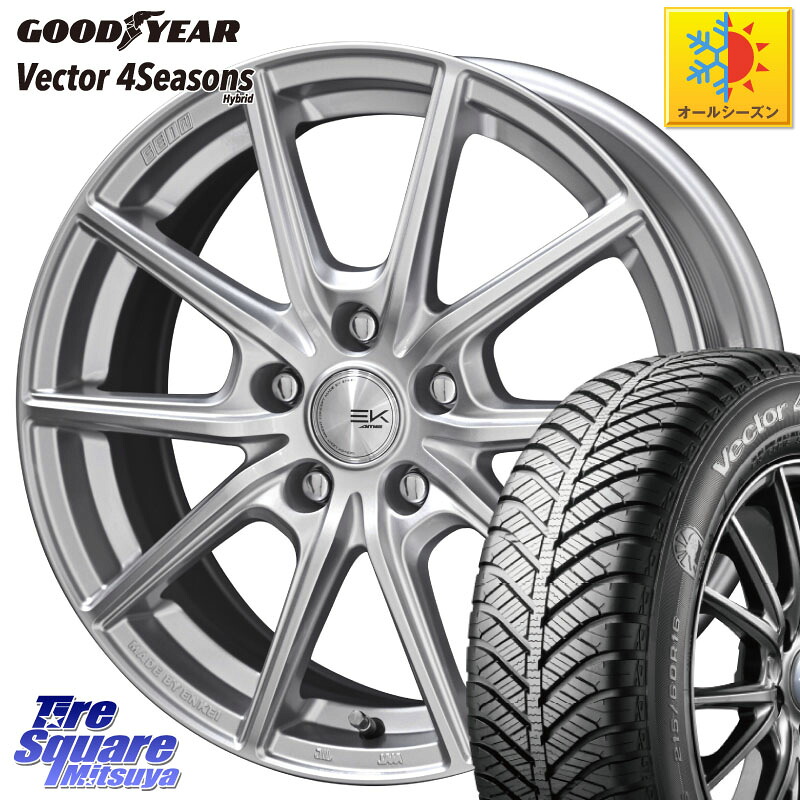 グッドイヤー ベクター Vector 4Seasons Hybrid オールシーズンタイヤ 215/55R17 KYOHO SEIN EK ザインEK ホイール 17インチ 17 X 7.0J +42 5穴 114.3 ヤリスクロス 70系カムリ