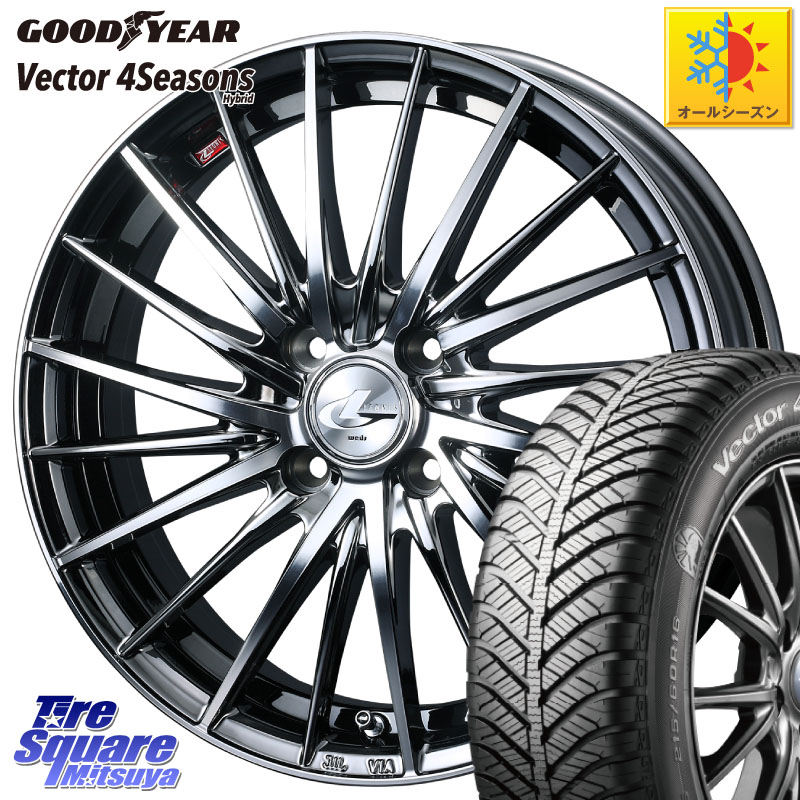 グッドイヤー ベクター Vector 4Seasons Hybrid オールシーズンタイヤ 175/65R15 WEDS LEONIS FR レオニス FR ホイール 15インチ 15 X 5.5J +43 4穴 100 アクア 160系カローラフィールダー GR・GS系フィット クロスビー スイフト4穴 130系ヴィッツ スペイド