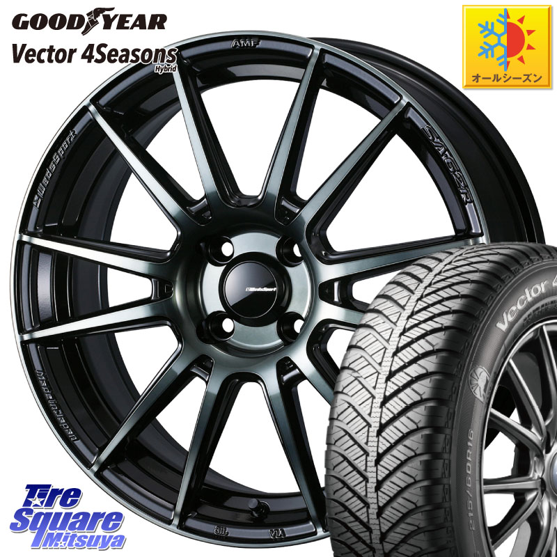 グッドイヤー ベクター Vector 4Seasons Hybrid オールシーズンタイヤ 195/55R16 WEDS WedsSport SA-62R ホイール 16インチ 16 X 6.5J +42 4穴 100