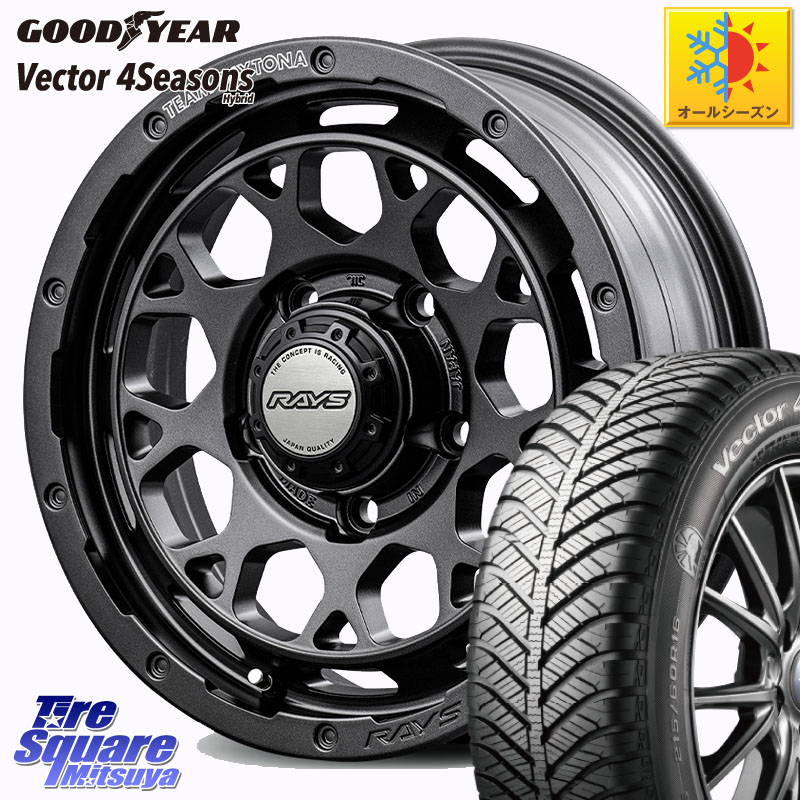 グッドイヤー ベクター Vector 4Seasons Hybrid オールシーズンタイヤ 215/65R16RAYS TEAM DAYTONA M9+ Spec M ホイール 16インチ 16X5.5J 20 5穴 139.7 ジムニー専用(要オーバーフェンダー等) AZオフロード カスタムサイズ|タイヤスクエアミツヤ