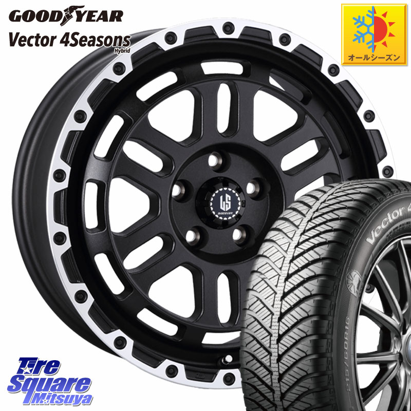 グッドイヤー ベクター Vector 4Seasons Hybrid オールシーズンタイヤ 215/60R16 阿部商会 LA STRADA DISCOVER ホイール 16インチ 16 X 7.0J +40 5穴 114.3