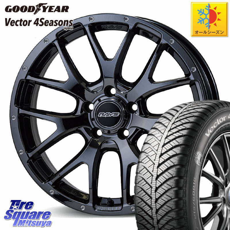グッドイヤー ベクター Vector 4Seasons Hybrid オールシーズンタイヤ 225/50R18RAYS 【欠品次回要問合せ】 HOMURA 2X7FA ホイール 18インチ 18X7.5J 45 5穴 114.3 C-HR カローラクロス MAZDA6 10系アルファード エスティマハイブリッド エスティマ UX レクサス スカイ|タイヤスクエアミツヤ