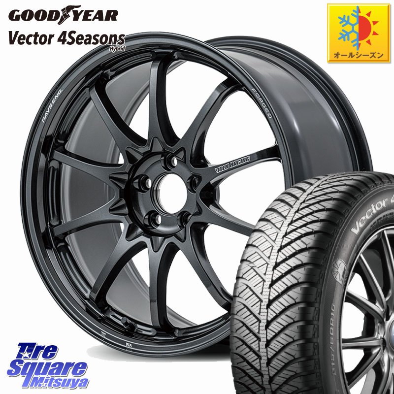 グッドイヤー ベクター Vector 4Seasons Hybrid オールシーズンタイヤ 225/50R18RAYS 【欠品次回3~4月】 CE28N-plus VOLK RACING 鍛造 ホイール 18インチ 18X7.5J 48 5穴 100|タイヤスクエアミツヤ