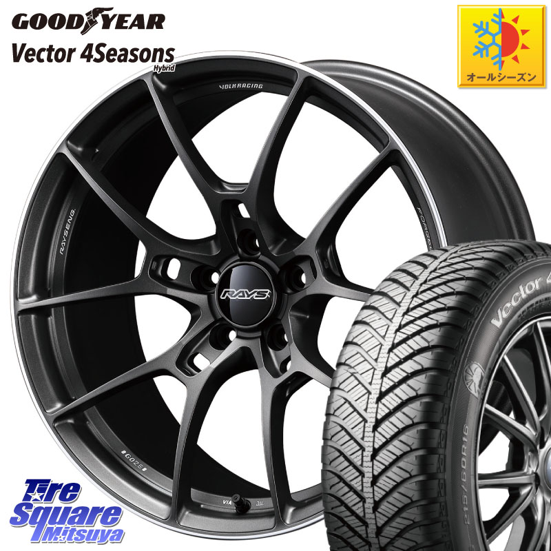 グッドイヤー ベクター Vector 4Seasons Hybrid オールシーズンタイヤ 235/50R18RAYS 【欠品次回3~4月】 G025 VOLK RACING 鍛造 ホイール 18インチ 18X8.5J 35 5穴 114.3 30系アルファード/ヴェルファイア 20系アルファード ヴェルファイアハイブリッド ヴェルファイア｜タイヤスクエアミツヤ