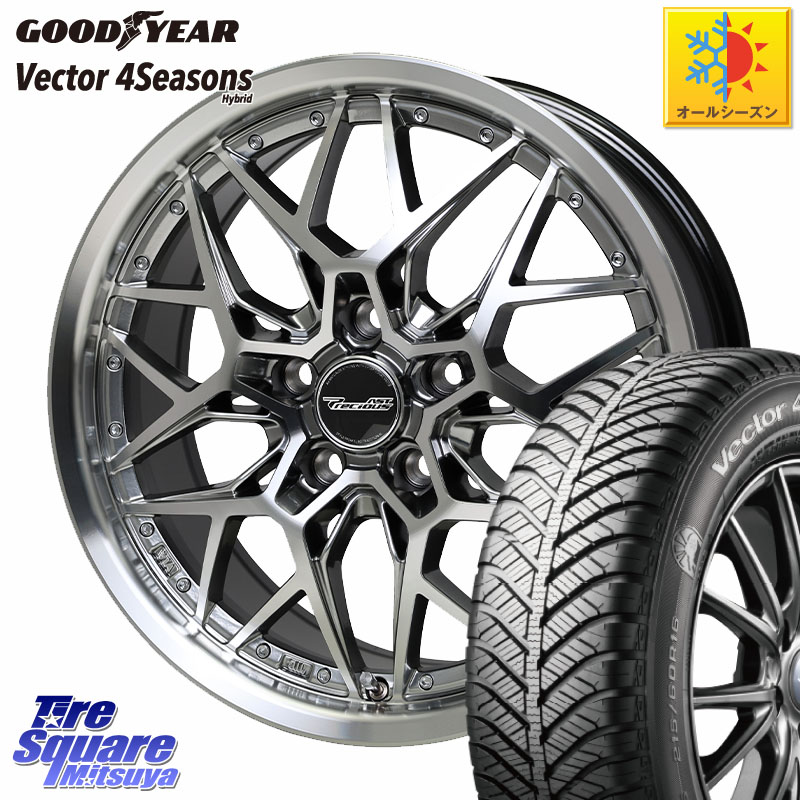 グッドイヤー ベクター Vector 4Seasons Hybrid オールシーズンタイヤ 225/50R18 HotStuff プレシャス Precious AST M5 ホイール 18インチ 18 X 7.0J +48 5穴 114.3 C-HR 50系エスティマ RV系ヴェゼル RC系オデッセイ後期 MAZDA6 BN・BL系レガシィ