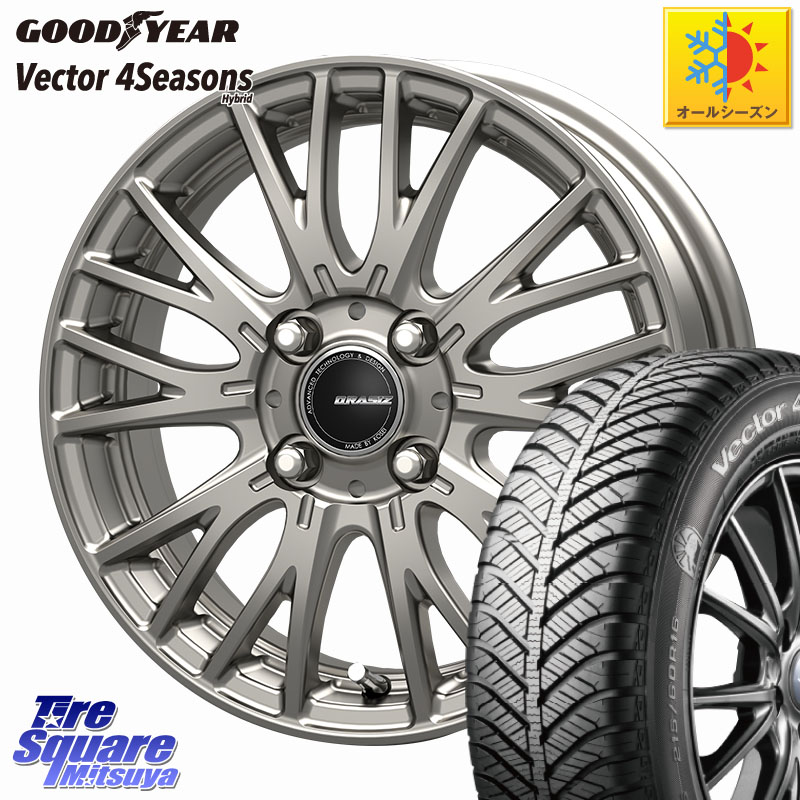グッドイヤー ベクター Vector 4Seasons Hybrid オールシーズンタイヤ 195/65R16 KOSEI QRASIZ クレイシズ SE48 ホイール 16インチ 16 X 6.0J +40 4穴 100 ライズ ロッキー ガソリン車 4穴