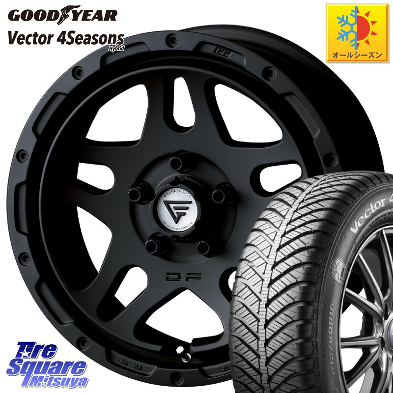 グッドイヤー ベクター Vector 4Seasons Hybrid オールシーズンタイヤ 215/50R17 DELTA FORCE OVERLANDER ホイール 17インチ 17 X 7.0J +32 5穴 114.3