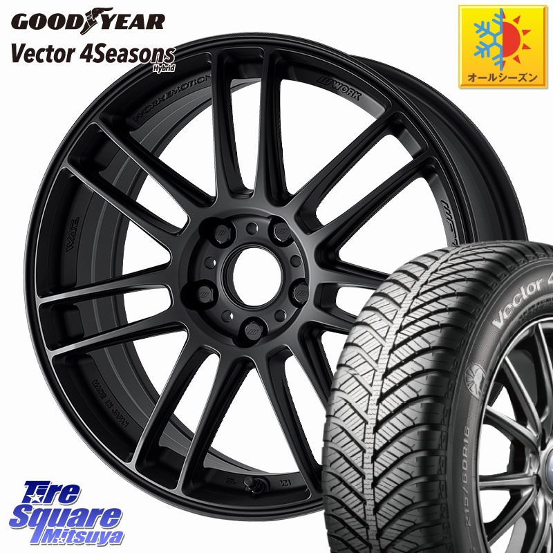グッドイヤー ベクター Vector 4Seasons Hybrid オールシーズンタイヤ 215/60R17 WORK EMOTION ZR7 ホイール 17インチ 17 X 7.5J +35 5穴 114.3 20系アルファード