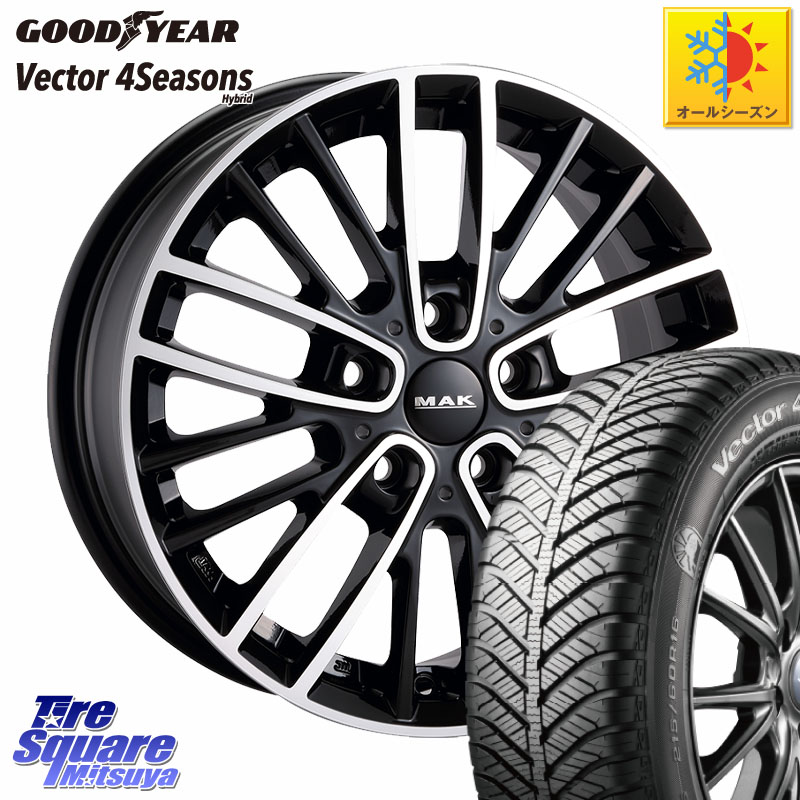 グッドイヤー ベクター Vector 4Seasons Hybrid オールシーズンタイヤ 225/45R17 阿部商会 MAK CHELSE ホイール 17インチ 17 X 7.5J(MINI F54) +52 5穴 112 MINI ミニ クラブマン F54
