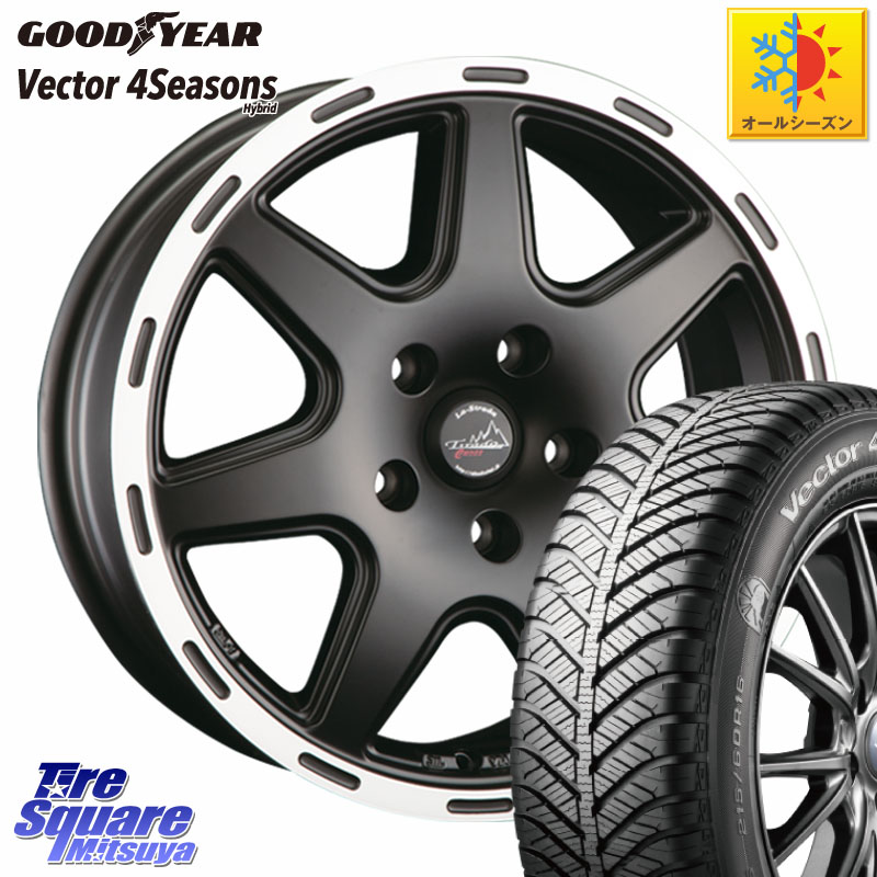 グッドイヤー ベクター Vector 4Seasons Hybrid オールシーズンタイヤ 215/60R17 阿部商会 TIRADO CROSS ホイール 17インチ 17 X 7.0J(US) +35 5穴 110