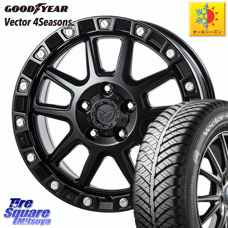 グッドイヤー ベクター Vector 4Seasons Hybrid オールシーズンタイヤ 235/50R18 MKW M205 ブラックキャット ホイール 18インチ 18 X 8.0J +40 5穴 114.3 30系アルファード 30系ヴェルファイア 20系アルファード