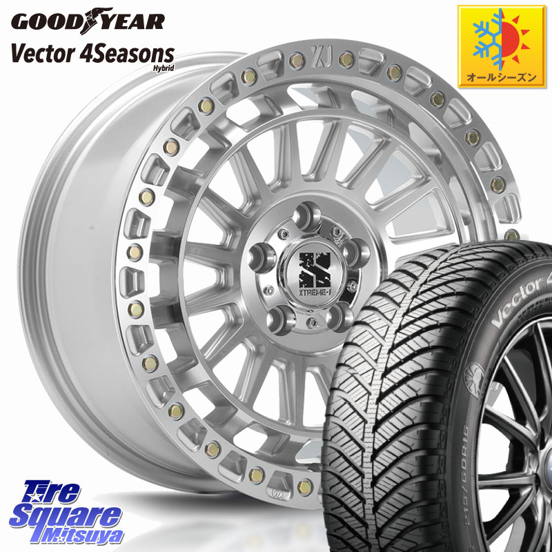 グッドイヤー ベクター Vector 4Seasons Hybrid オールシーズンタイヤ 215/50R17 MLJ XJ08 XTREME-J ホイール 17インチ 17 X 7.5J +42 5穴 114.3 プリウスアルファ リーフ