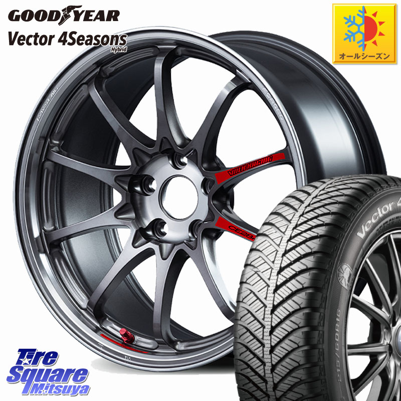 グッドイヤー ベクター Vector 4Seasons Hybrid オールシーズンタイヤ 225/45R18 RAYS 【欠品次回10~11月】 CE28N-plus SL VOLK RACING 鍛造 ホイール 18インチ 18 X 8.5J +44 5穴 114.3