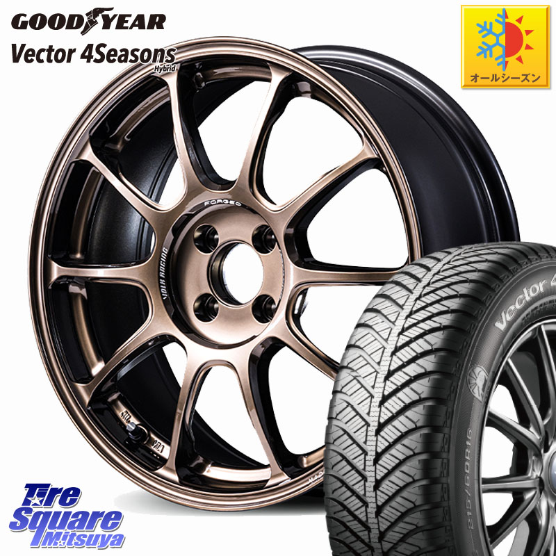 グッドイヤー ベクター Vector 4Seasons Hybrid オールシーズンタイヤ 195/55R16 RAYS 【欠品次回要問合せ】 ZE40 VOLK RACING 鍛造 ホイール 16インチ 16 X 7.0J +45 4穴 100