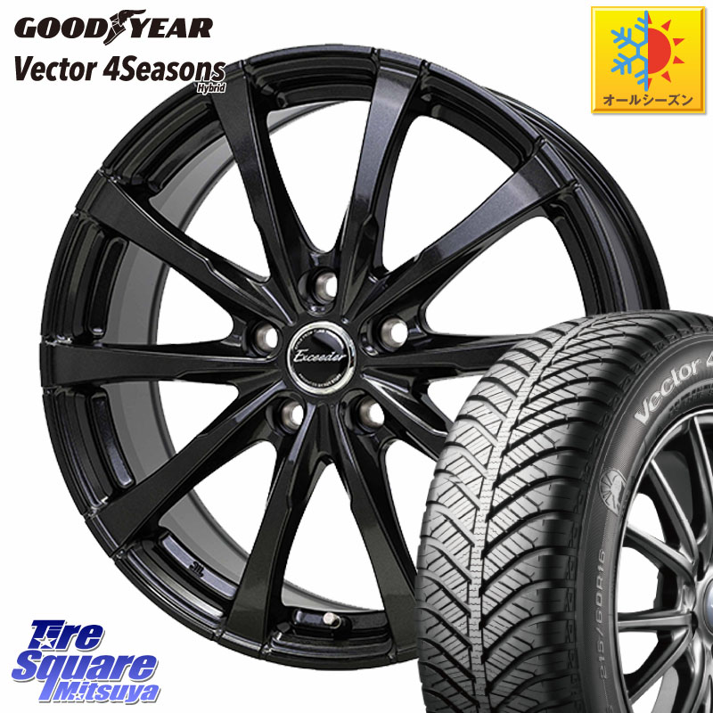 グッドイヤー ベクター Vector 4Seasons Hybrid オールシーズンタイヤ 215/50R18 HotStuff Exceeder E08 ホイール 18インチ エクシーダ 18 X 7.0J +55 5穴 114.3 WR-V