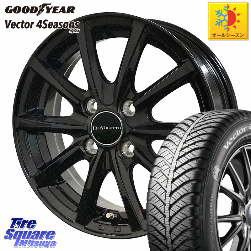グッドイヤー ベクター Vector 4Seasons Hybrid オールシーズンタイヤ 165/50R15 コスミック DIAVOLETTO D.TEN ホイール 15インチ 15 X 4.5J +43 4穴 100
