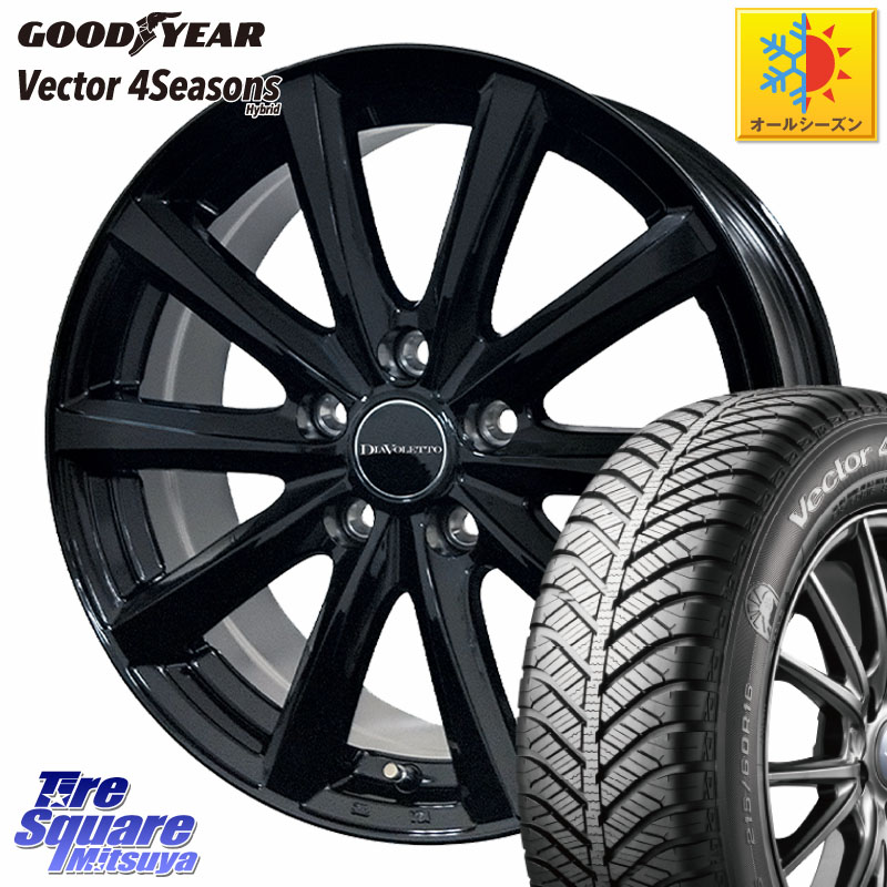 グッドイヤー ベクター Vector 4Seasons Hybrid オールシーズンタイヤ 215/60R17 コスミック DIAVOLETTO D.TEN ホイール 17インチ 17 X 7.0J +39 5穴 114.3 10系カローラクロス 20系アルファード