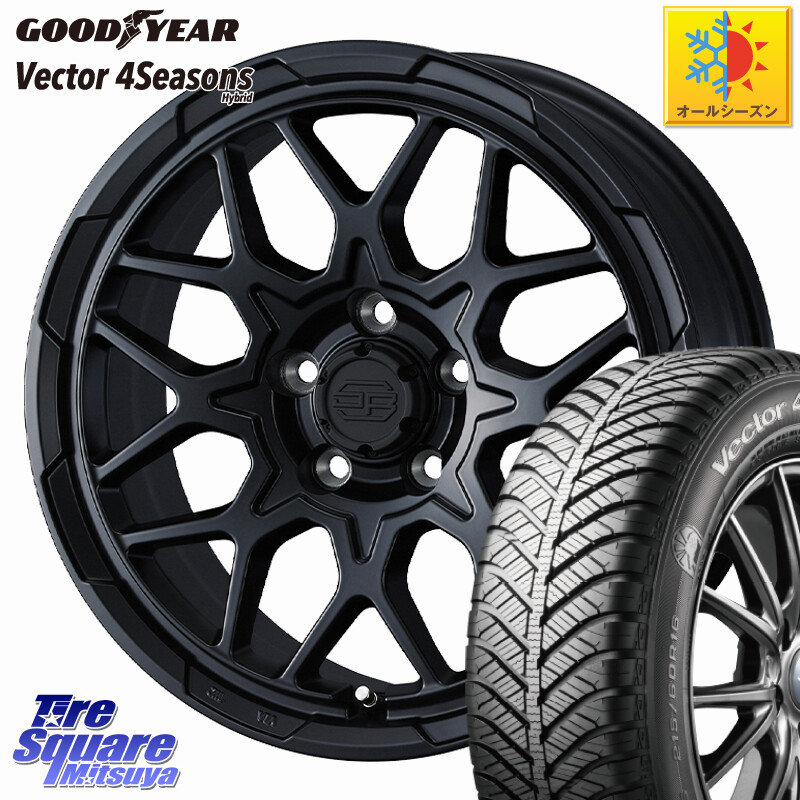 グッドイヤー ベクター Vector 4Seasons Hybrid オールシーズンタイヤ 205/60R16WEDS STADTBERGE2 ホイール 16インチ スタットベルク 16X7.0J 38 5穴 114.3 90系ノア/ヴォクシー RP6～8ステップワゴン プリウスアルファ ジューク JUKE 日産 SAI ノア NOAH インサイト｜タイヤスクエアミツヤ