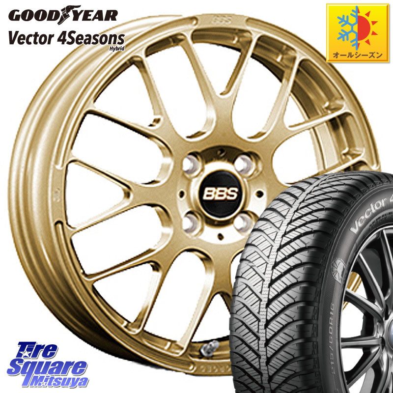 グッドイヤー ベクター Vector 4Seasons Hybrid オールシーズンタイヤ 215/65R16BBS RP 鍛造1ピース ホイール 16インチ 16X6.5J 42 4穴 100 ロッキー ガソリン車 4穴 ライズ ガソリン車 4穴｜タイヤスクエアミツヤ