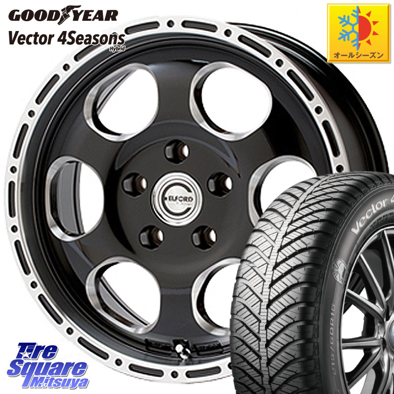 グッドイヤー ベクター Vector 4Seasons Hybrid オールシーズンタイヤ 205/55R16 MEIWA Blood Stock One Piece ホイール 16インチ 16 X 7.0J +35 5穴 114.3 GRヤリスRSノーマルキャリパー