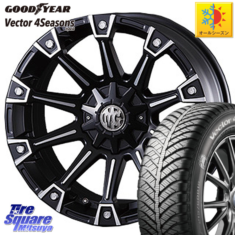 グッドイヤー ベクター Vector 4Seasons Hybrid オールシーズンタイヤ 215/50R17CRIMSON クリムソン MONSTER モンスター ホイール 17インチ 17X7.0J 35 5穴 114.3 SAI インサイト｜タイヤスクエアミツヤ