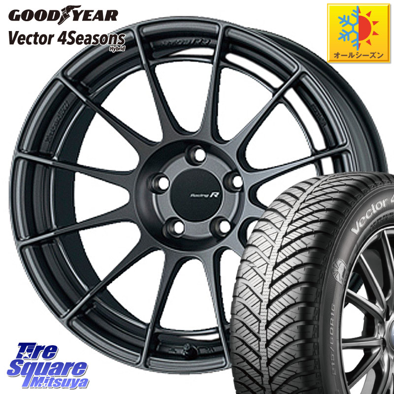 グッドイヤー ベクター Vector 4Seasons Hybrid オールシーズンタイヤ 225/45R17 ENKEI エンケイ Racing Revolution NT03RR GM ホイール 17 X 8.0J(86 Brembo) +48 5穴 100 BRZ・86・GR86ブレンボキャリパー対応