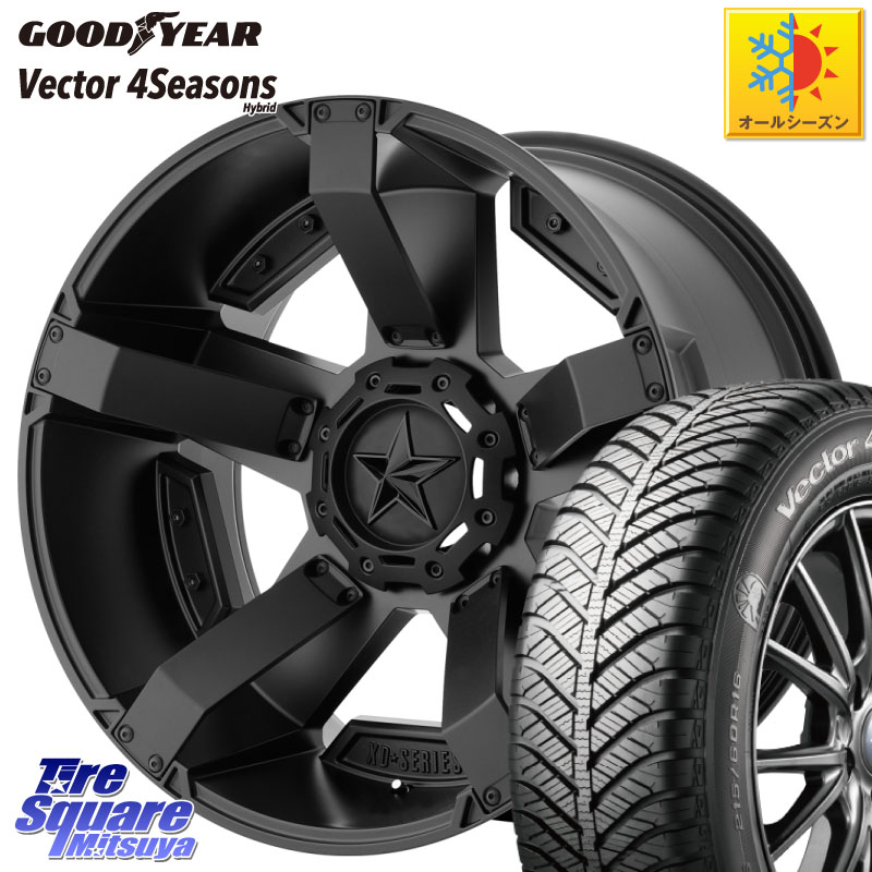 グッドイヤー ベクター Vector 4Seasons Hybrid オールシーズンタイヤ 215/60R17 KMC XD811 ROCKSTAR2 ホイール 17インチ ロックスター2 17 X 8.0J +35 5穴 114.3 20系アルファード
