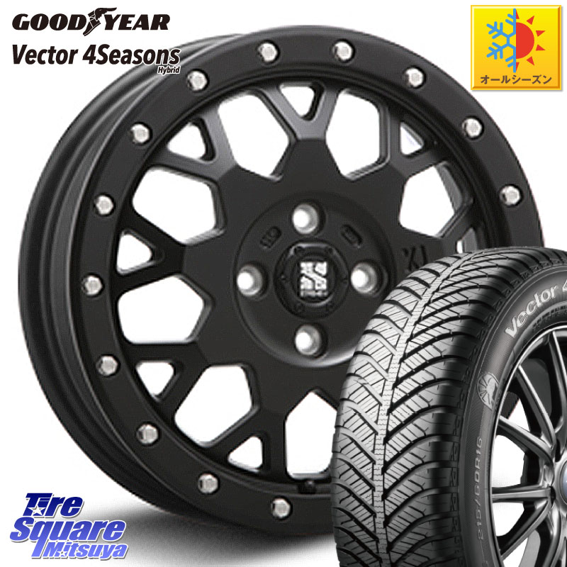 グッドイヤー ベクター Vector 4Seasons Hybrid オールシーズンタイヤ 165/65R15 MLJ XJ04 XTREME-J エクストリームJ ホイール 15インチ 15 X 4.5J +43 4穴 100 ダイハツTAFT Mx27/37/47Sソリオ・デリカD2 MAx6S系ソリオ 72,754円