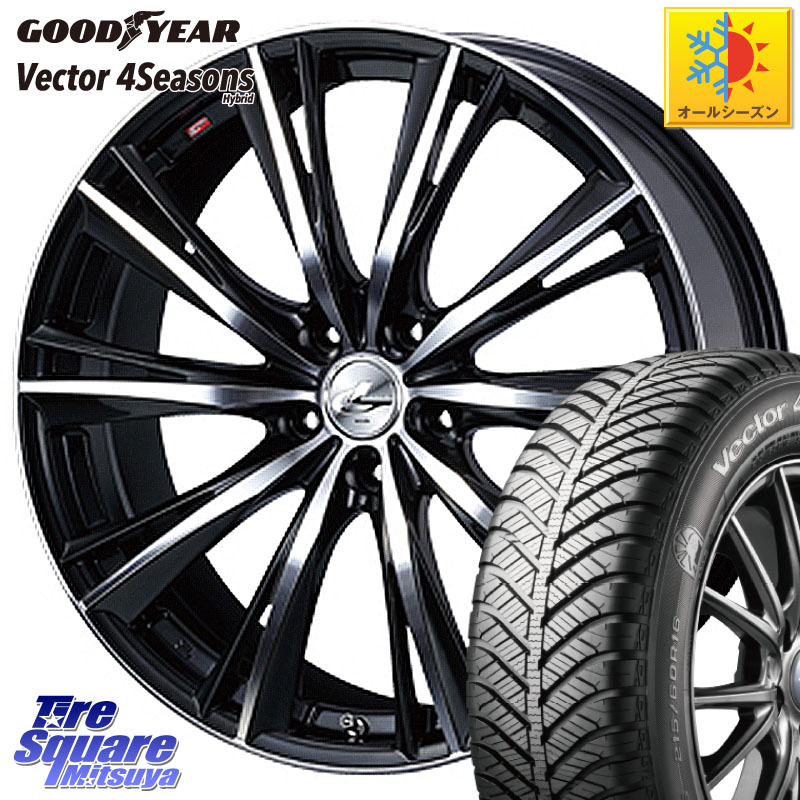 グッドイヤー ベクター Vector 4Seasons Hybrid オールシーズンタイヤ 225/45R18WEDS 33899 レオニス WX ウェッズ Leonis ホイール 18インチ 18X7.0J 47 5穴 114.3 RP6~8ステップワゴン CX-3 レヴォーグ P15キックス ZE1リーフ RC系オデッセイ前期 ジューク JUKE 日産|タイヤスクエアミツヤ