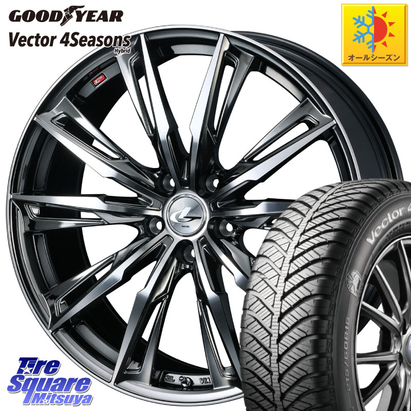 グッドイヤー ベクター Vector 4Seasons Hybrid オールシーズンタイヤ 235/50R18WEDS LEONIS レオニス GX ウェッズ ホイール 18インチ 18X8.0J 42 5穴 114.3 30系アルファード/ヴェルファイア 20系アルファード ヴェルファイアハイブリッド ヴェルファイア アルファー|タイヤスクエアミツヤ