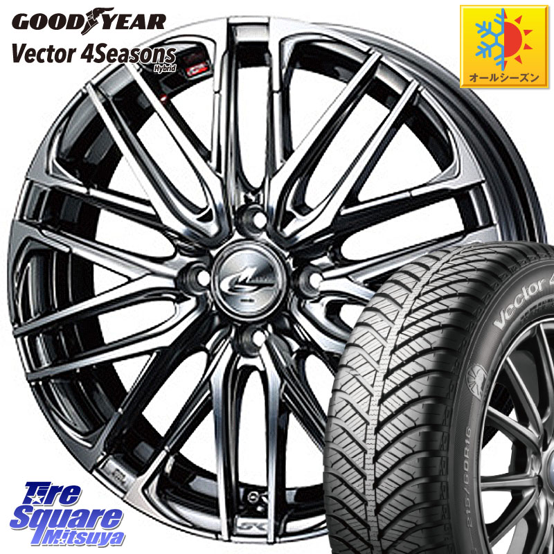 グッドイヤー ベクター Vector 4Seasons Hybrid オールシーズンタイヤ 165/60R15WEDS 38300 レオニス SK ウェッズ Leonis ホイール 15インチ 15X4.5J 45 4穴 100 デリカミニ4WD キャスト[アクティバ] ハスラー ピクシスジョイ[Cグレード] ハイゼットアゲトラCustom車用｜タイヤスクエアミツヤ