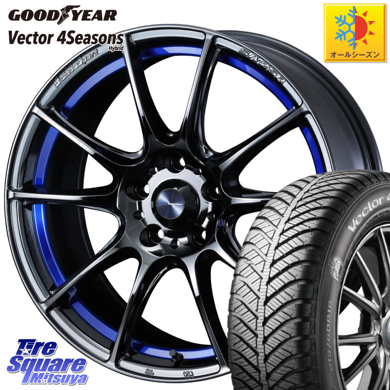 グッドイヤー ベクター Vector 4Seasons Hybrid オールシーズンタイヤ 215/60R17 WEDS SA-25R ウェッズ スポーツ ホイール 17インチ 17 X 7.5J +45 5穴 114.3 C-HR 50系エスティマ RC系オデッセイ後期 CX-30 MX-30 20系アルファード 127,320円