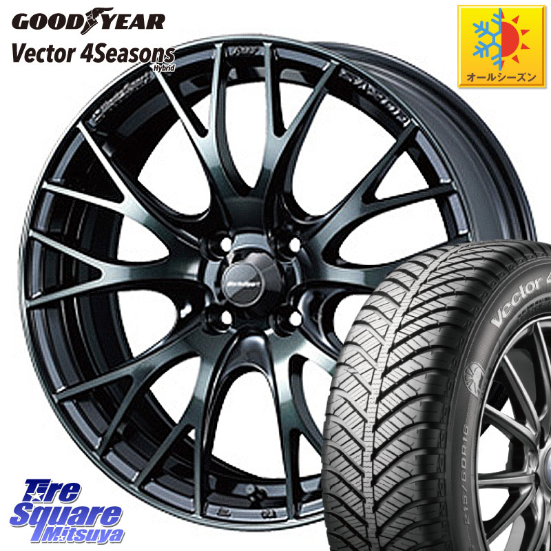グッドイヤー ベクター Vector 4Seasons Hybrid オールシーズンタイヤ 215/65R16WEDS WedsSport SA-20R SA20R ウェッズ スポーツ ホイール 16インチ 16X6.5J 38 4穴 100 ロッキー ガソリン車 4穴 ライズ ガソリン車 4穴｜タイヤスクエアミツヤ