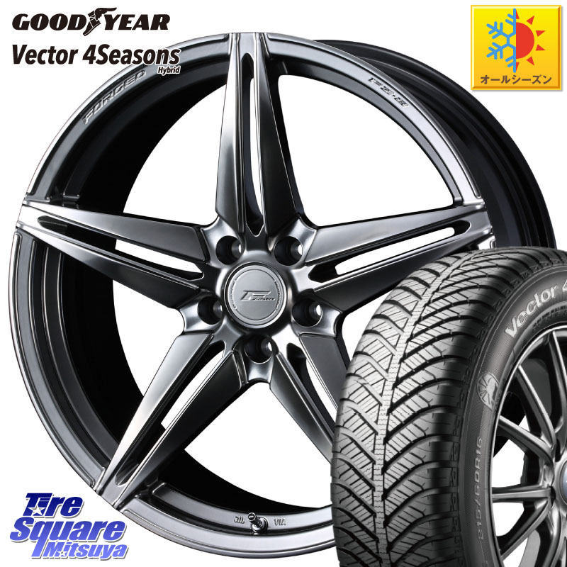 グッドイヤー ベクター Vector 4Seasons Hybrid オールシーズンタイヤ 215/50R18WEDS F ZERO FZ-3 FZ3 鍛造 FORGED ホイール18インチ エフゼロ 18X7.5J 38 5穴 114.3|タイヤスクエアミツヤ