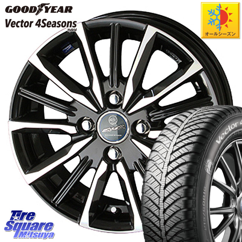グッドイヤー ベクター Vector 4Seasons Hybrid オールシーズンタイヤ 165/65R15KYOHO SMACK スマック ヴァルキリー ホイール 15インチ 15X5.5J 40 4穴 100｜タイヤスクエアミツヤ 59,562円
