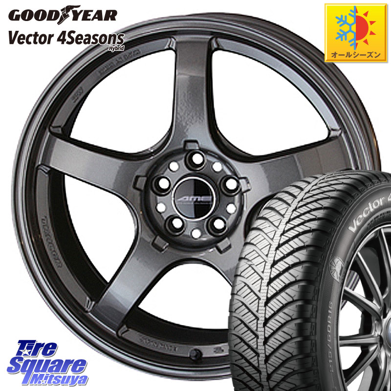 グッドイヤー ベクター Vector 4Seasons Hybrid オールシーズンタイヤ 215/60R17KYOHO TRACER GT-V GB ホイール 17インチ 17X7.5J 48 5穴 114.3 C-HR E52エルグランド ZR-V RV系ヴェゼル RC系オデッセイ後期 CX-30 MX-30 エスティマ|タイヤスクエアミツヤ