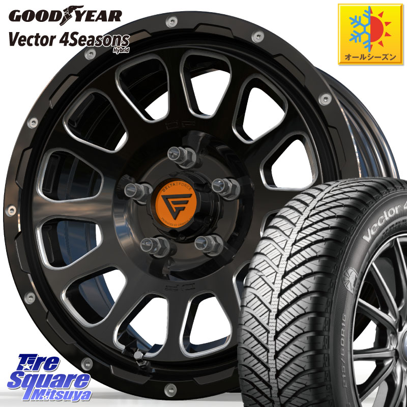 グッドイヤー ベクター Vector 4Seasons Hybrid オールシーズンタイヤ 205/60R16 DELTA FORCE デルタフォース オーバル 16インチ 16 X 7.0J +35 5穴 114.3