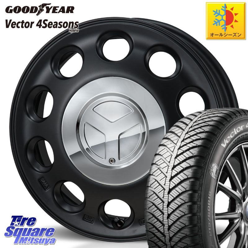 グッドイヤー ベクター Vector 4Seasons Hybrid オールシーズンタイヤ 165/60R15 MONZA PIEDINO ピエディーノ 15インチ 15 X 4.5J +45 4穴 100 デリカミニ4WD キャスト[アクティバ] ハスラー ピクシスジョイ[Cグレード] ハイゼット アゲトラCustom車用※軽自動車専用ホ