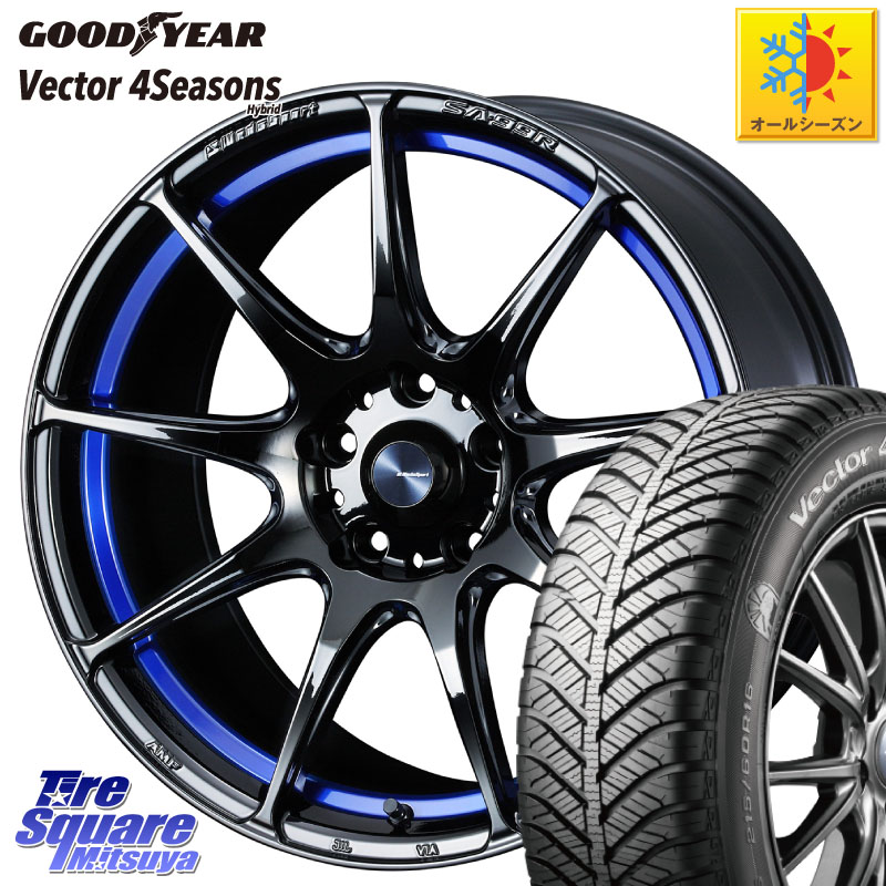 グッドイヤー ベクター Vector 4Seasons Hybrid オールシーズンタイヤ 215/60R17 WEDS ウェッズ スポーツ SA99R SA-99R 17インチ 17 X 7.5J +45 5穴 114.3 C-HR 50系エスティマ RC系オデッセイ後期 CX-30 MX-30 20系アルファード