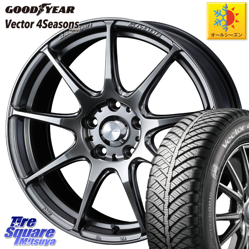 グッドイヤー ベクター Vector 4Seasons Hybrid オールシーズンタイヤ 225/50R18 WEDS ウェッズ スポーツ SA99R SA-99R PSB 18インチ 18 X 8.5J +35 5穴 114.3