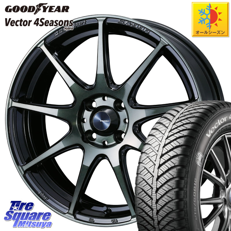 グッドイヤー ベクター Vector 4Seasons Hybrid オールシーズンタイヤ 215/65R16WEDS WedsSport SA-99R SA99R ウェッズ スポーツ ホイール 16インチ 16X6.5J 42 4穴 100 ロッキー ガソリン車 4穴 ライズ ガソリン車 4穴｜タイヤスクエアミツヤ