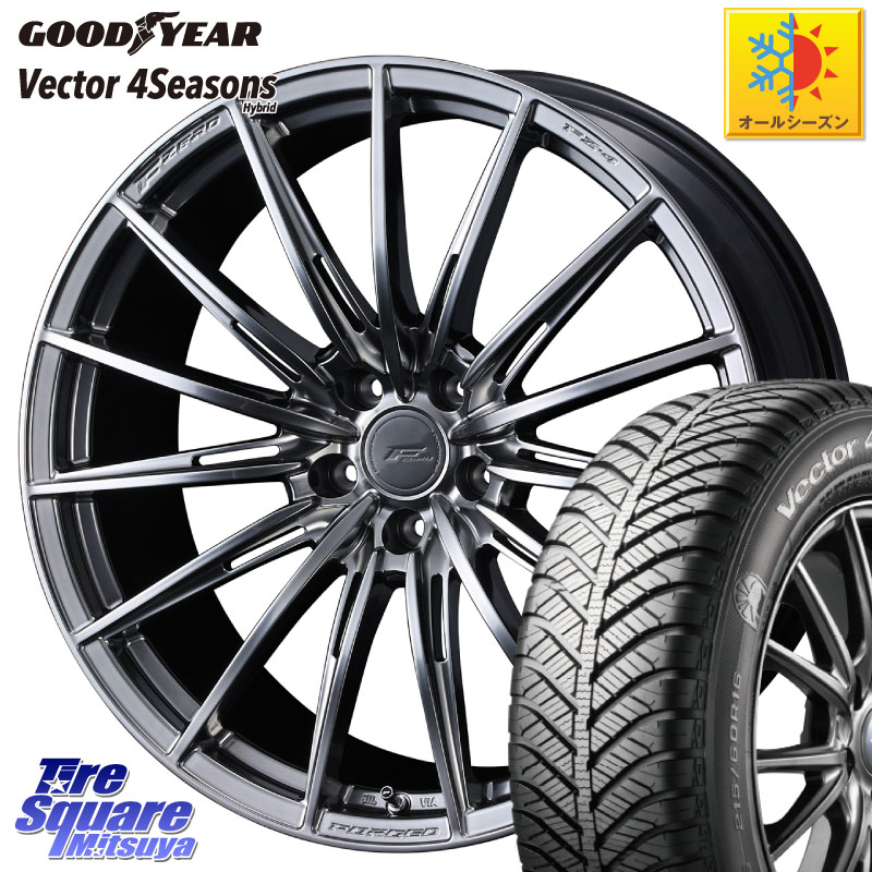 グッドイヤー ベクター Vector 4Seasons Hybrid オールシーズンタイヤ 215/50R18WEDS F ZERO FZ4 FZ-4 鍛造 FORGED 18インチ エフゼロ 18X7.5J 38 5穴 114.3｜タイヤスクエアミツヤ