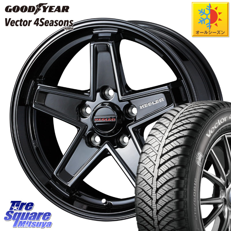 グッドイヤー ベクター Vector 4Seasons Hybrid オールシーズンタイヤ 215/60R17 WEDS KEELER TACTICS ブラック ホイール 4本 17インチ キーラー タクティクス 17 X 7.0J(US) +35 5穴 110 102,779円
