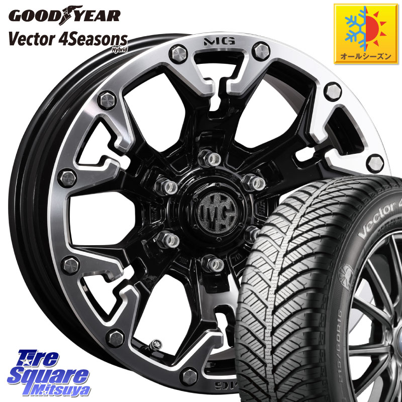 グッドイヤー ベクター Vector 4Seasons Hybrid オールシーズンタイヤ 215/50R17CRIMSON クリムソン GOLEM ゴーレム 17インチ 17X7.0J 32 5穴 114.3｜タイヤスクエアミツヤ