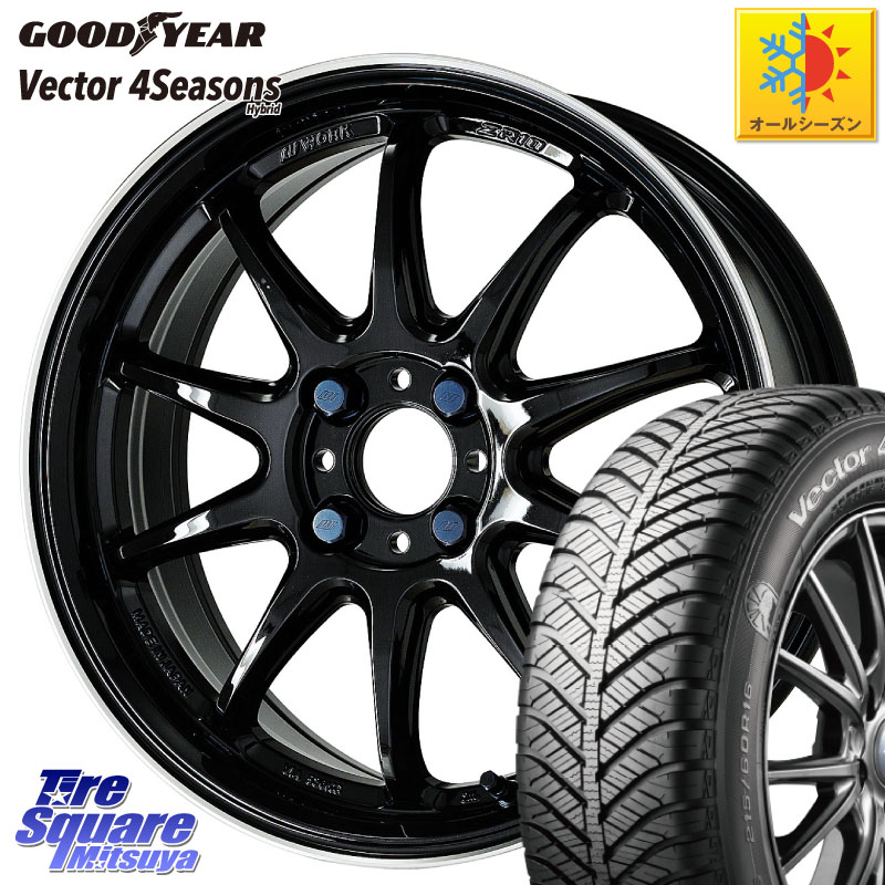 グッドイヤー ベクター Vector 4Seasons Hybrid オールシーズンタイヤ 195/60R16WORK ワーク EMOTION エモーション ZR10 16インチ 16X6.5J 38 4穴 100 E13オーラ｜タイヤスクエアミツヤ