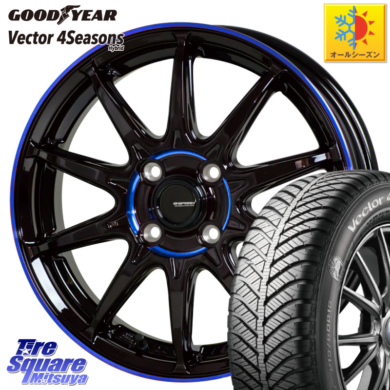 グッドイヤー ベクター Vector 4Seasons Hybrid オールシーズンタイヤ 165/65R15 HotStuff 軽量設計 G.SPEED P-05R P05R ホイール 15インチ 15 X 4.5J(J) +45 4穴 100 MAD7Sソリオ・MBD7SデリカD2