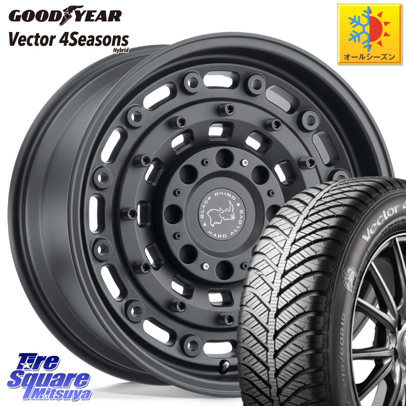 グッドイヤー ベクター Vector 4Seasons Hybrid オールシーズンタイヤ 225/45R18 BLACK RHINO ARSENAL TEXTUREDBLACK ブラックライノ アーセナル 18インチ ブラックライノ 18 X 8.0J +30 5穴 114.3