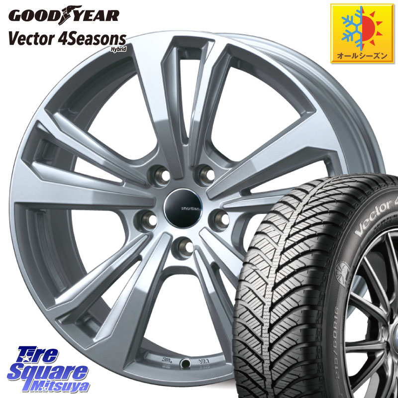 グッドイヤー ベクター Vector 4Seasons Hybrid オールシーズンタイヤ 215/55R17 TARGA smartline365 スマートライン 17 X 7.0J(AUDI SQ2 GAD) +43 5穴 112 アウディ SQ2